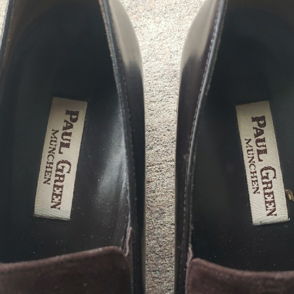 Vintage elegant 'Paul Green",  Germany, Dark Brown Leather Loafers, thick soles - Picture 3 of 12